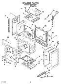 CHASSIS PARTS Diagram and Parts List for GS475LEMS1  Whirlpool Range