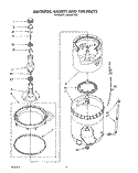 AGITATOR, BASKET AND TUB Diagram and Parts List for LA9300XTN0  Whirlpool Washer
