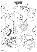 CABINET Diagram and Parts List for LGR4434AQ1  Whirlpool Dryer