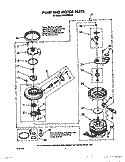 PUMP AND MOTOR Diagram and Parts List for DU9420XX0  Whirlpool Dishwasher