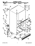 CABINET Diagram and Parts List for EB21DKXAB00  Whirlpool Refrigerator