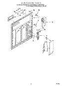INNER DOOR Diagram and Parts List for GU980QPDQ0  Whirlpool Dishwasher