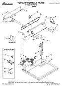 TOP AND CONSOLE PARTS Diagram and Parts List for NED5240TQ0  Amana Dryer