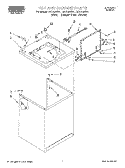 TOP & CABINET Diagram and Parts List for RAX7244EQ1  Roper Washer