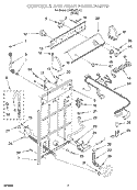 CONTROLS AND REAR PANEL Diagram and Parts List for CAWB427JQ1  Crosley Washer