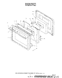 DOOR Diagram and Parts List for KEBI171SBL1  KitchenAid Wall Oven