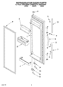 REFRIGERATOR DOOR Diagram and Parts List for GD2SHAXKT01  Whirlpool Refrigerator