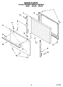 DOOR PARTS, MISCELLANEOUS PARTS Diagram and Parts List for FEP310KW1  Roper Range