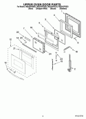 UPPER OVEN DOOR PARTS Diagram and Parts List for RBD245PRT03  Whirlpool Wall Oven