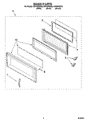 DOOR PARTS Diagram and Parts List for GH4155XPB3  Whirlpool Microwave
