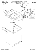 TOP AND CABINET, LIT\OPTIONAL Diagram and Parts List for LLR6144BN0  Whirlpool Washer