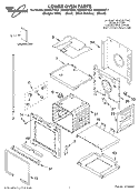 LOWER OVEN, LITERATURE Diagram and Parts List for GBD307PDQ7  Whirlpool Wall Oven