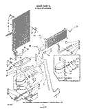 UNIT Diagram and Parts List for RT14CKXVW00  Roper Refrigerator