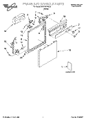 FRAME AND CONSOLE, LITERATURE Diagram and Parts List for DU810DWGQ2  Whirlpool Dishwasher