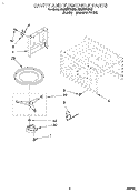CAVITY AND TURNTABLE Diagram and Parts List for RM280PXBQ3  Whirlpool Microwave Oven Combo