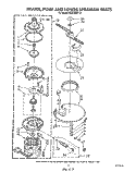 HEATER, PUMP, AND LOWER SPRAY ARM Diagram and Parts List for DU8300XT4  Whirlpool Dishwasher