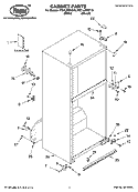 CABINET PARTS Diagram and Parts List for RT21LMXKQ10  Roper Refrigerator