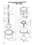 AGITATOR, BASKET AND TUB Diagram and Parts List for TAWL650BN1  Estate Washer