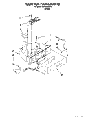 CONTROL PANEL PARTS Diagram and Parts List for JEACS50SLF2  Whirlpool Ice Maker