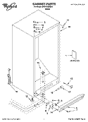 CABINET PARTS Diagram and Parts List for EV201NXMQ03  Whirlpool Freezer