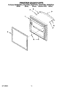 Part Location Diagram of W10184823 Whirlpool Freezer Door (w/ Insulation) (