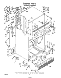 CABINET Diagram and Parts List for ET22MKXRWR0  Whirlpool Refrigerator