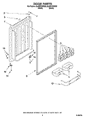 DOOR PARTS Diagram and Parts List for EL03CCXRQ00  Whirlpool Refrigerator