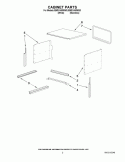 CABINET PARTS Diagram and Parts List for IBMS1455WS0  Whirlpool Microwave