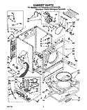 CABINET Diagram and Parts List for LGT7646AZ0  Whirlpool Dryer