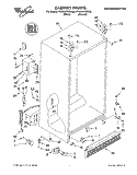 CABINET Diagram and Parts List for 4YED25PWDN00  Whirlpool Refrigerator