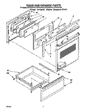 DOOR AND DRAWER Diagram and Parts List for RF376PXYN1  Whirlpool Range
