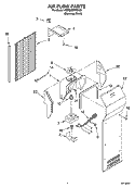 AIR FLOW PARTS Diagram and Parts List for KSRB22FRBX01  KitchenAid Refrigerator