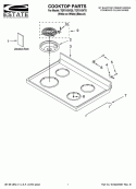 COOKTOP PARTS Diagram and Parts List for TEP315VQ0  Estate Range