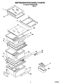 REFRIGERATOR SHELF PARTS Diagram and Parts List for 5VGS3SHGKQ02  Whirlpool Refrigerator