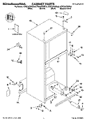 CABINET PARTS Diagram and Parts List for KTRC22EMBT00  KitchenAid Refrigerator