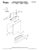 DOOR AND PANEL PARTS Diagram and Parts List for WDF530PLYB3  Whirlpool Dishwasher