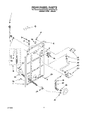 REAR PANEL Diagram and Parts List for KAWS750JT2  KitchenAid Washer