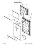DOOR PARTS Diagram and Parts List for W8RXNGMBD00  Whirlpool Refrigerator