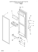 REFRIGERATOR DOOR Diagram and Parts List for TS25AEXHW02  Estate Refrigerator