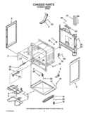 CHASSIS PARTS Diagram and Parts List for IVE82303  Inglis Range