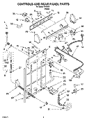 Part Location Diagram of 3954241 Whirlpool Panel, Console