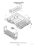 LOWER RACK Diagram and Parts List for KUDA220T1  KitchenAid Dishwasher