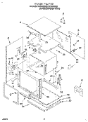 OVEN Diagram and Parts List for RB160PXBB2  Whirlpool Wall Oven