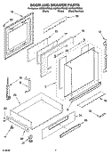 DOOR AND DRAWER PARTS Diagram and Parts List for KGRI801PBL00  KitchenAid Range
