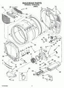 BULKHEAD PARTS Diagram and Parts List for YCEW9100VQ0  Whirlpool Dryer