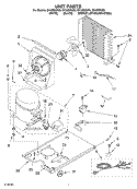 UNIT PARTS Diagram and Parts List for GI1500XHB5  Whirlpool Ice Maker