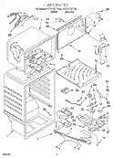 LINER Diagram and Parts List for 7ET21PKXFW00  Whirlpool Refrigerator