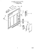 INNER DOOR Diagram and Parts List for DU801DWGQ0  Whirlpool Dishwasher