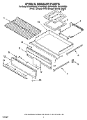 OVEN & BROILER PARTS Diagram and Parts List for SF315PEMT0  Whirlpool Range
