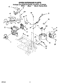 OVEN INTERIOR PARTS Diagram and Parts List for MT4155SPB0  Whirlpool Microwave